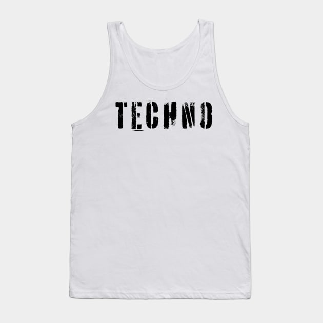 Spray-Painted Techno Vibes Tank Top by Gregorous Design